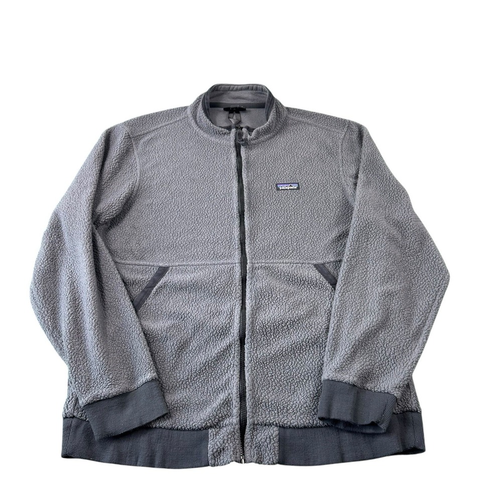 Patagonia Mens Shearling Fleece Jacket Full Zip Forge Grey XL STY26125FA21
